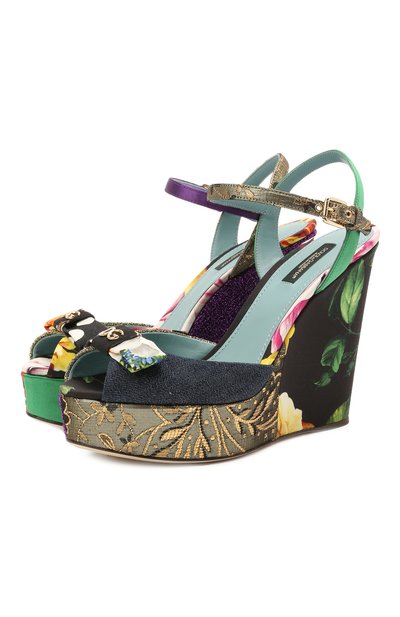 Текстильные босоножки bianca DOLCE & GABBANA, арт. CZ0259/A0661, фото 1