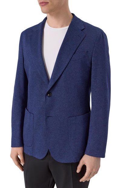 Хлопковый пиджак WINDSOR темно-синего цвета по цене 87550 руб., арт. 13 GI0RN0-J 10013090/30045423/58, фото 4 Хлопковый пиджак WINDSOR, арт. 13 GI0RN0-J 10013090/30045423/58, фото 4
