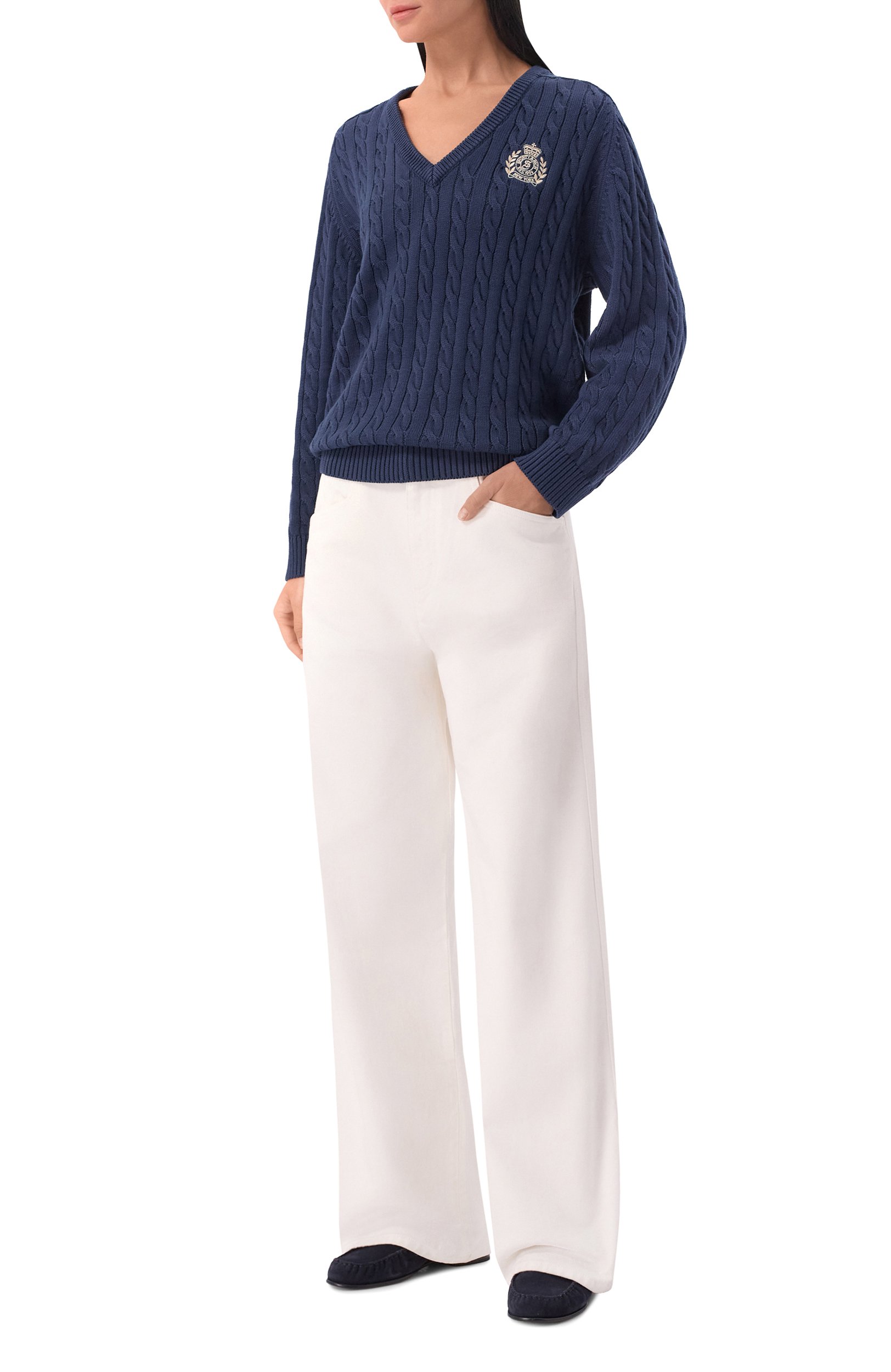 Хлопковый свитер SPORTY AND RICH, арт. WS089712243BL132, фото 2