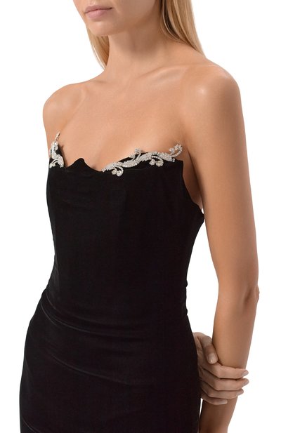 Бархатное платье с отделкой стразами KAMILLA PURSHIE, арт. KP 2026/6, фото 4