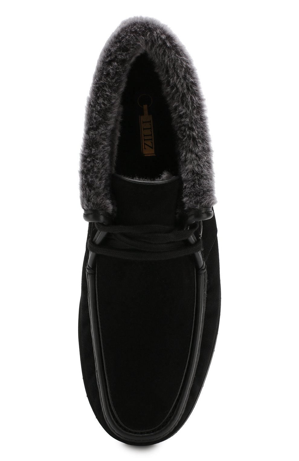 Замшевые ботинки на шнуровке с внутренней меховой отделкой ZILLI, арт. MDQ-BM018-D0015/005X, фото 5