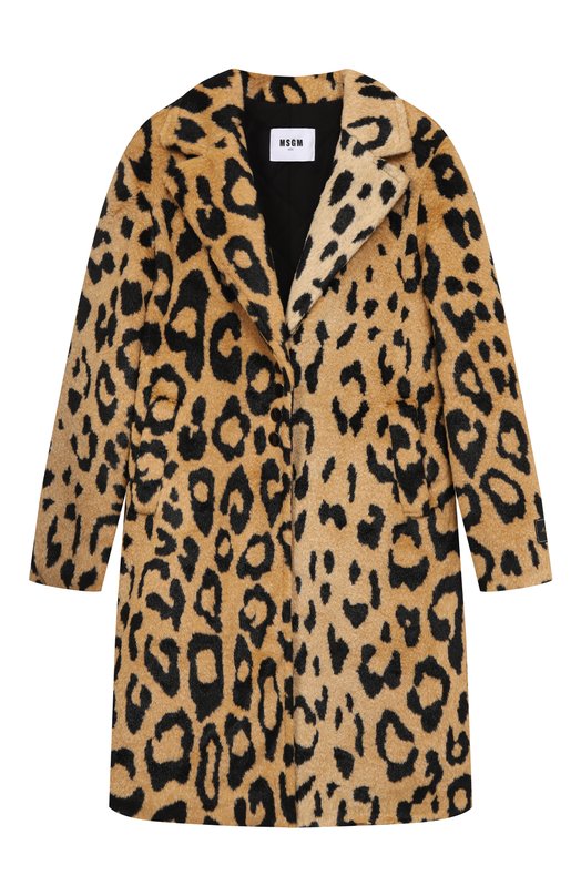 Пальто из экомеха MSGM kids