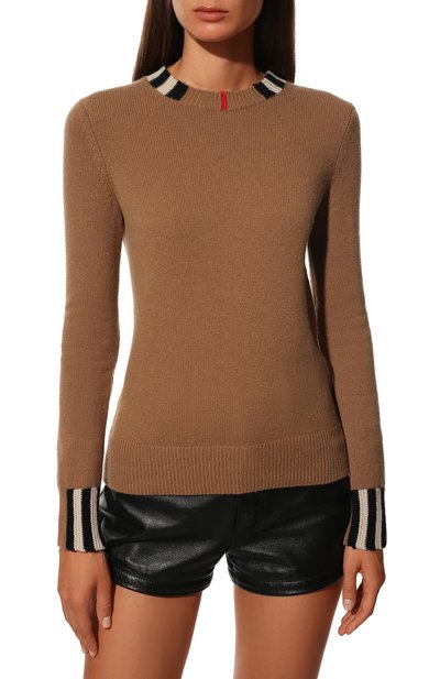 Кашемировый пуловер BURBERRY коричневого цвета по цене 97250 руб., арт. 8020391, фото 3 Кашемировый пуловер BURBERRY, арт. 8020391, фото 3