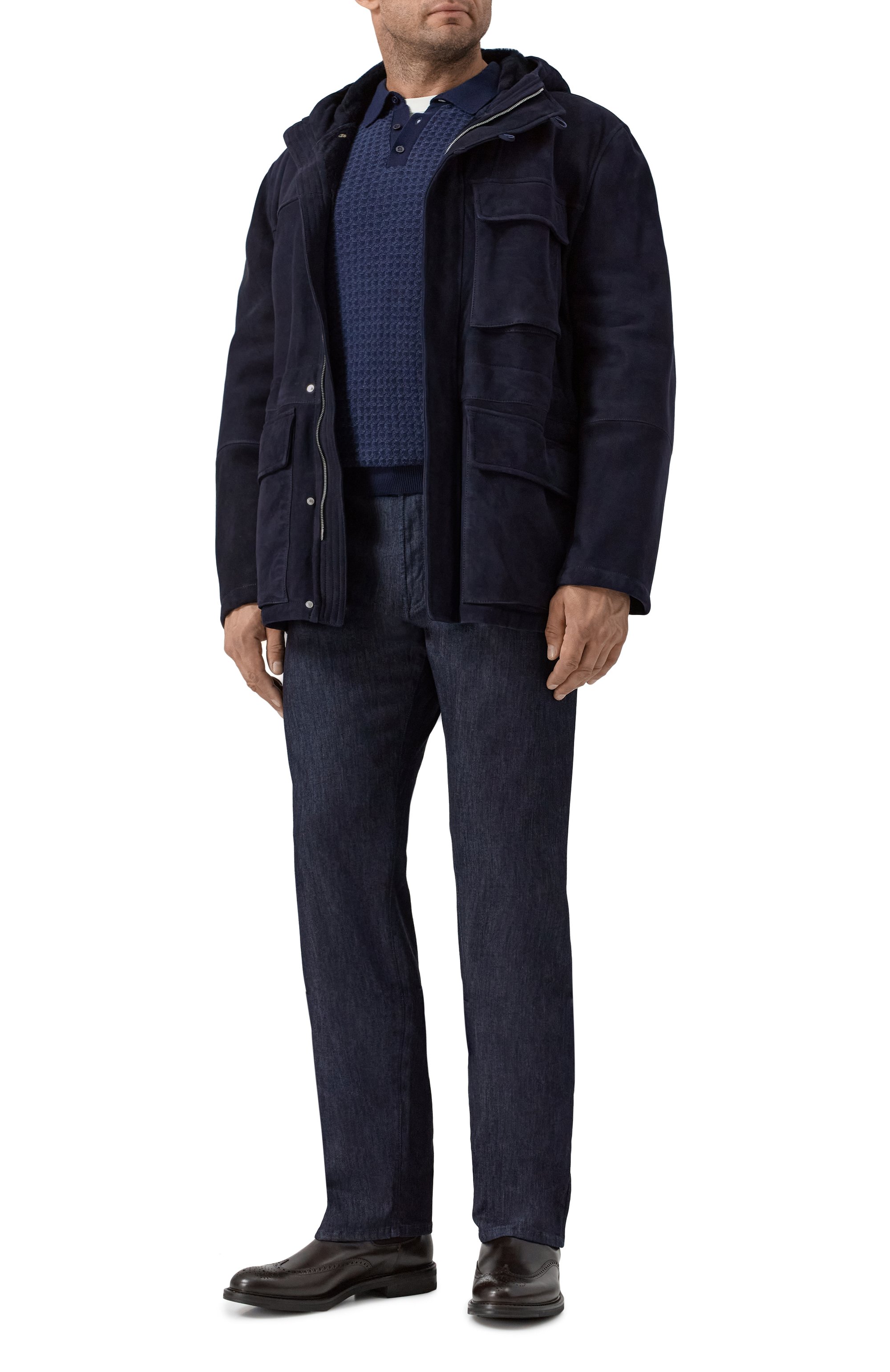 Поло из шерсти и хлопка CANALI, арт. C1149/MK02363, фото 2