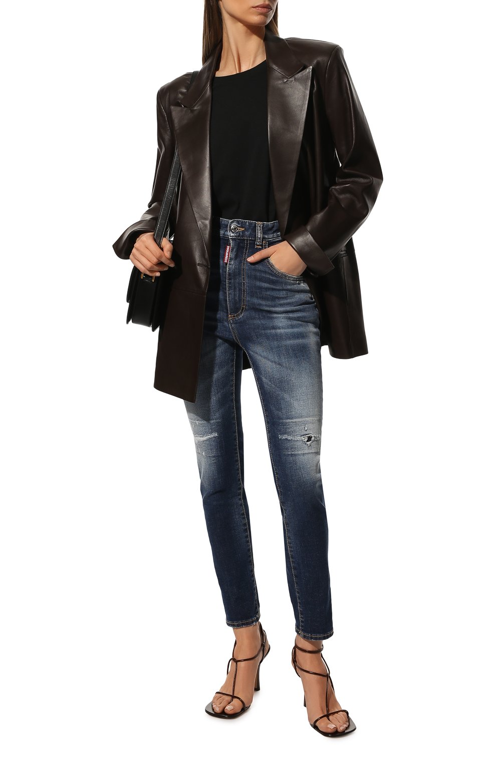 Джинсы DSQUARED2 синего цвета по цене 36200 руб., арт. S75LB0657/S30685, фото 2 Джинсы DSQUARED2, арт. S75LB0657/S30685, фото 2