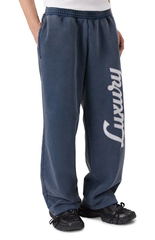 Хлопковые брюки Balenciaga 846917/TTVB7 Синий  846917/TTVB7 Фото 3