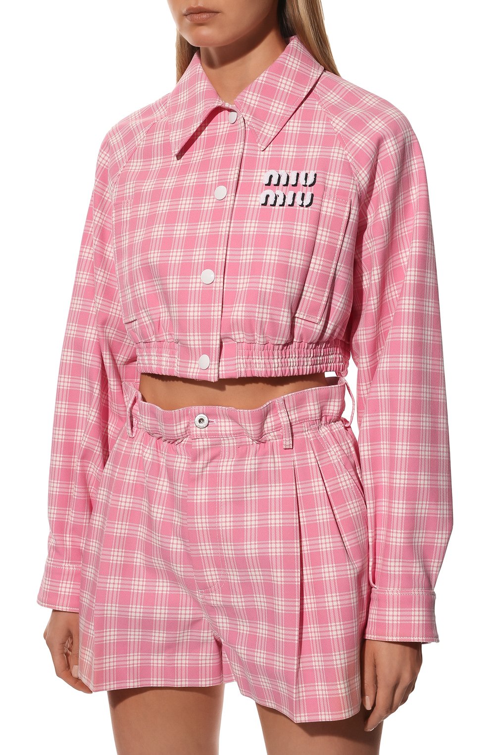 Хлопковая куртка MIU MIU, арт. ML820-6J1-F0W95, фото 3