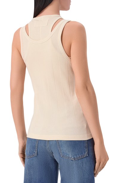 Хлопковая майка ARMARIUM кремового цвета по цене 57900 руб., арт. ARMFWT040/JE05, фото 4 Хлопковая майка ARMARIUM, арт. ARMFWT040/JE05, фото 4