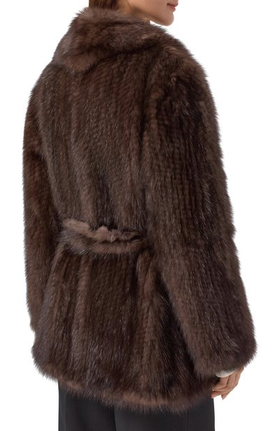 Шуба из вязаного соболя MVST, арт. M004/SABLE FARM NO SILVER, фото 4