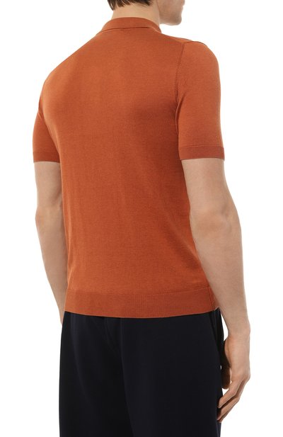 Поло из хлопка и шелка ANDREA CAMPAGNA, арт. P23-111, фото 4