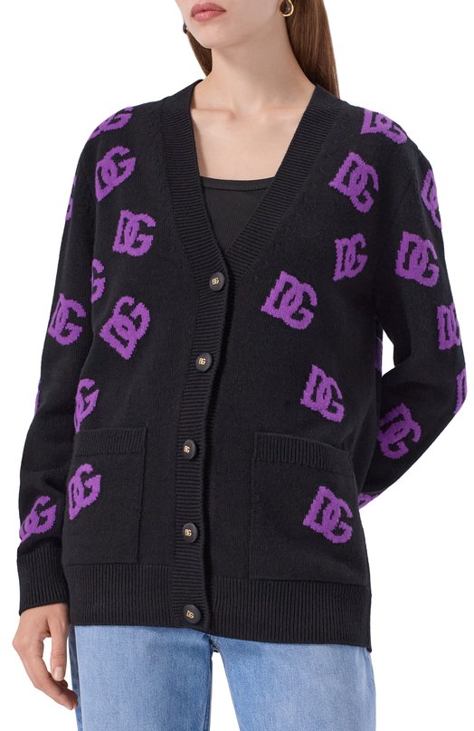 Шерстяной кардиган Dolce & Gabbana FXJ36T/JCVYX Чёрный  FXJ36T/JCVYX Фото 3