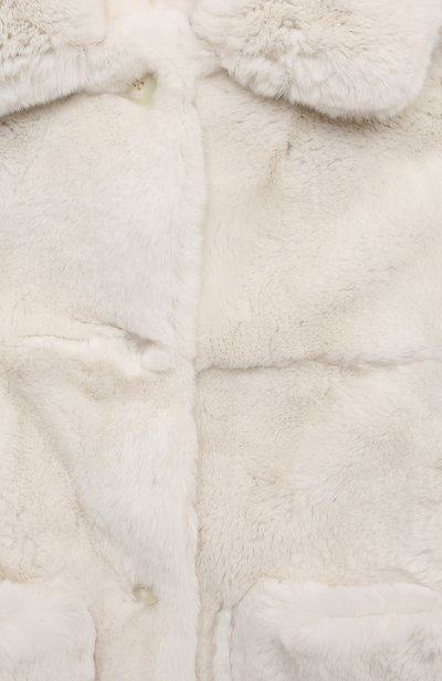 Шуба из кролика YVES SALOMON ENFANT кремового цвета по цене 131000 руб., арт. 20WEM307XXREXX/4-6, фото 3 Шуба из кролика YVES SALOMON ENFANT, арт. 20WEM307XXREXX/4-6, фото 3