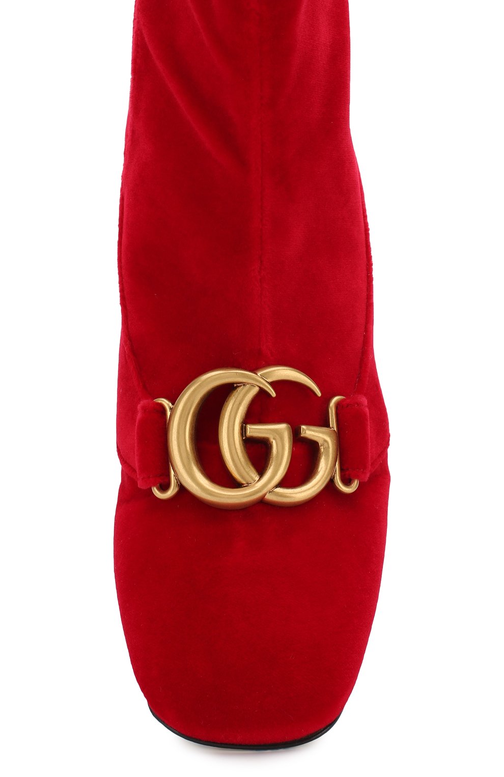 Бархатные ботильоны victoire на устойчивом каблуке GUCCI, арт. 525332/K4DD0, фото 5