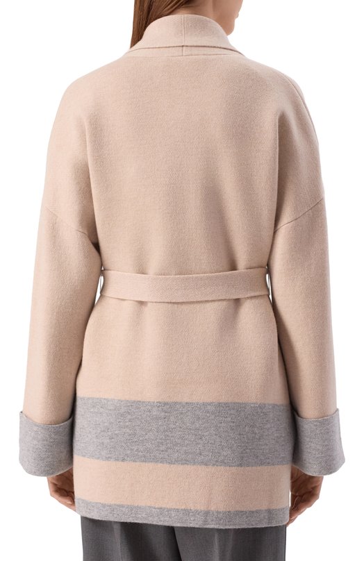 Кардиган из шерсти и кашемира Max Mara Studio GENTILE Бежевый  GENTILE Фото 4