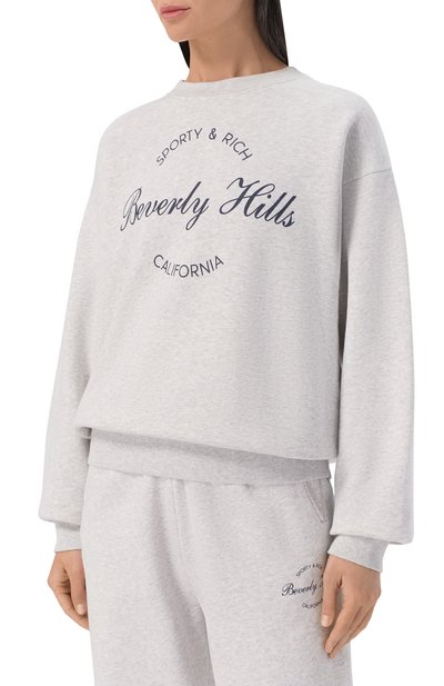 Хлопковый свитшот SPORTY AND RICH, арт. ST09876257GY03, фото 3
