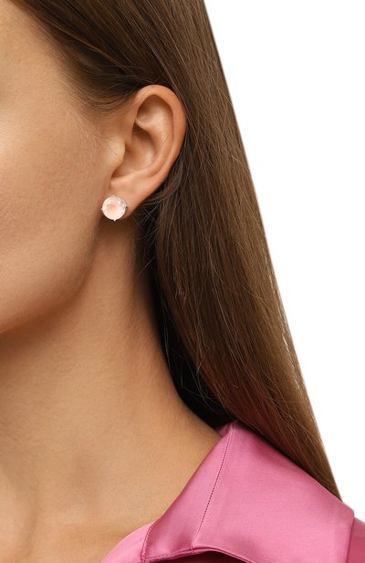 Серьги-пусеты cartoon с розовым кварцем MOONKA, арт. cr-er-qrz, фото 2