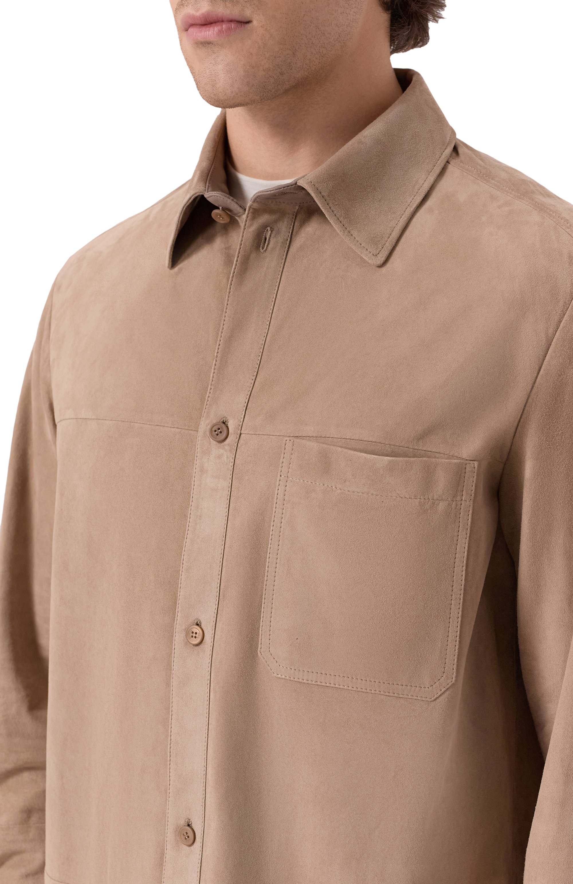 Замшевая куртка-рубашка STEFANO RICCI бежевого цвета по цене 759000 руб., арт. M7J5100281/SUESN4, фото 5 Замшевая куртка-рубашка STEFANO RICCI, арт. M7J5100281/SUESN4, фото 5