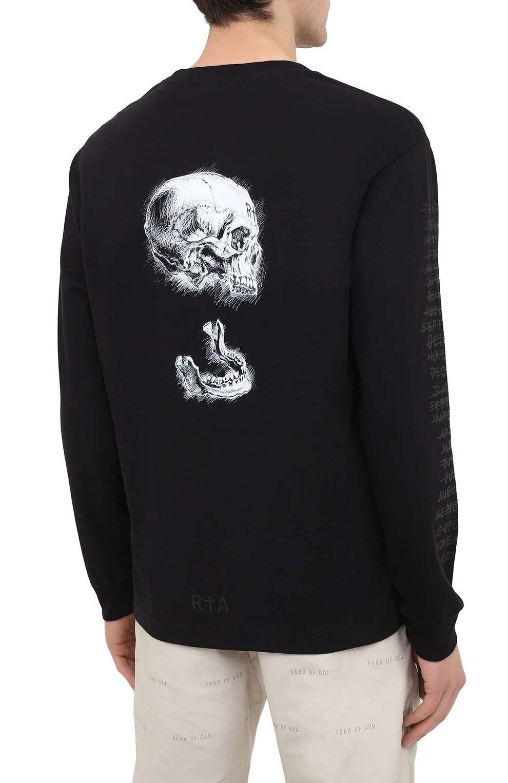 Хлопковый лонгслив RTA, арт. MF094-49BLK2, фото 4