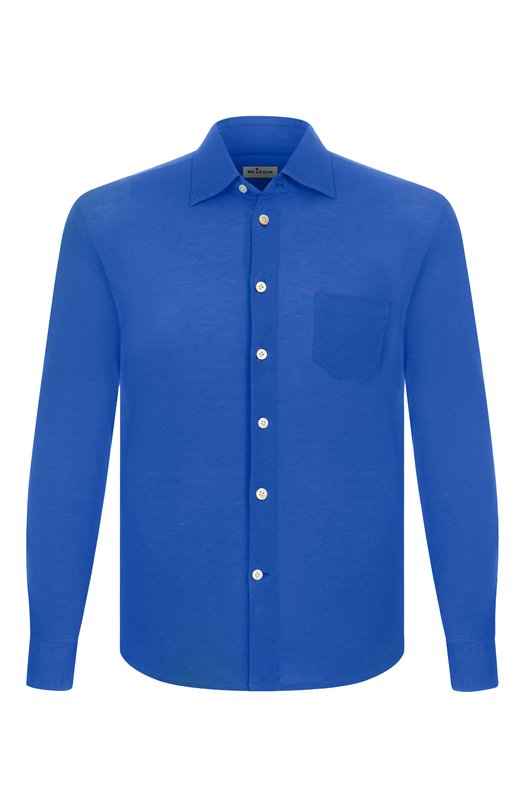 Хлопковая сорочка Kiton UMCNERH08837 Синий UMCNERH08837