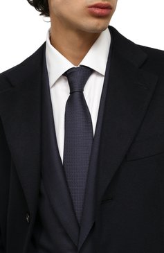 Мужской шелковый галстук STEFANO RICCI темно-синего цвета, арт. CCX/46109 | Фото 2 (Материал: Текстиль, Шелк; Принт: Без принта; Региональные ограничения белый список (Axapta Mercury): Не проставлено; Материал сплава: Проставлено; Нос: Не проставлено)
