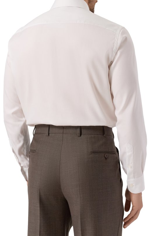 Хлопковая сорочка Brioni RCB40L/PB03R Белый  RCB40L/PB03R Фото 4