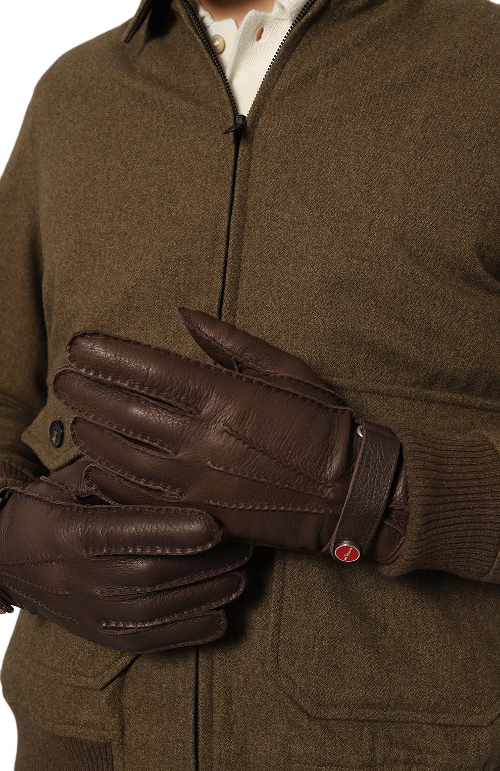 Кожаные перчатки KITON, арт. UGU023K0257F03, фото 2