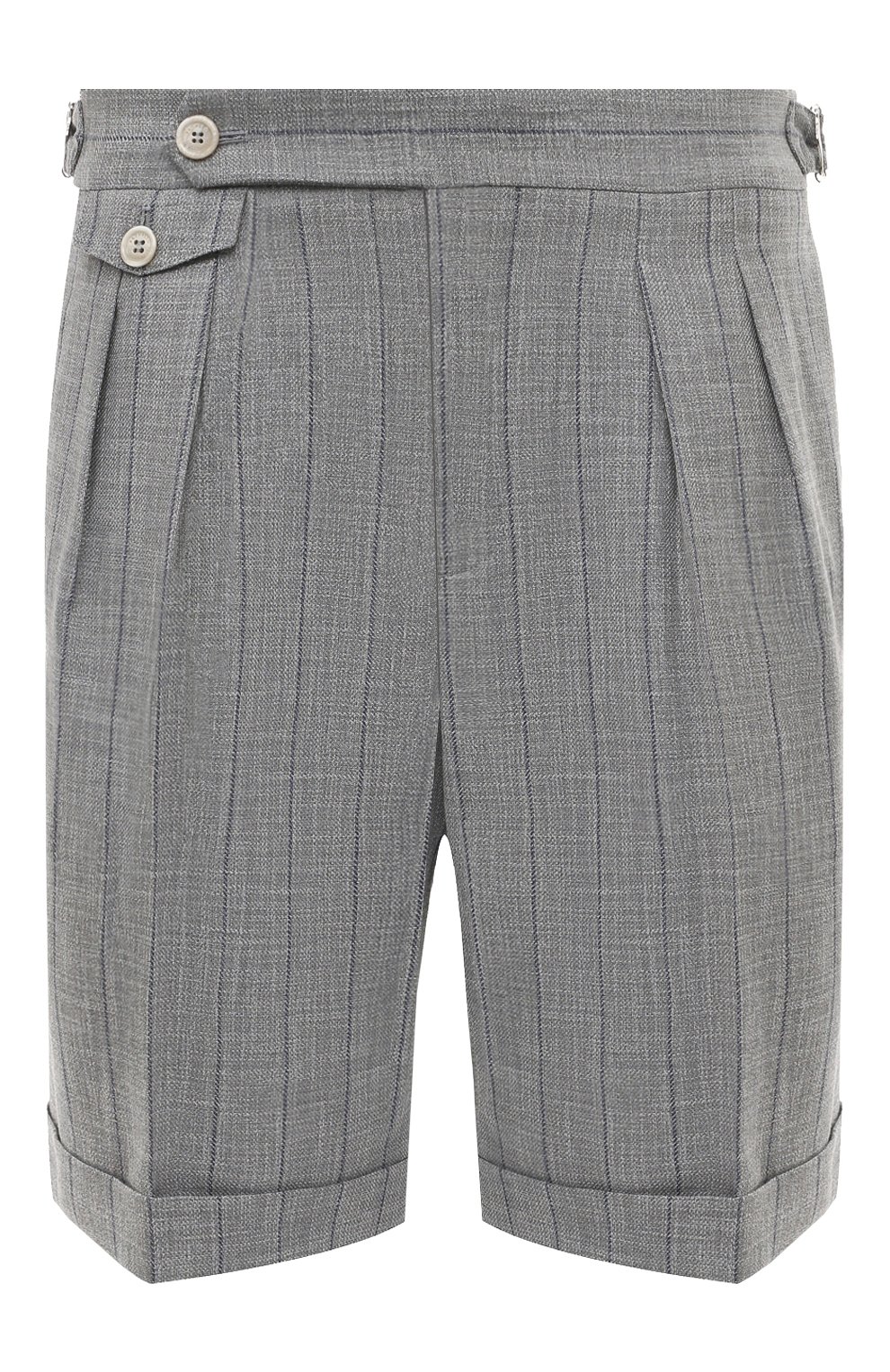 Шорты из хлопка и шерсти BRUNELLO CUCINELLI серого цвета по цене 130500 руб., арт. MS484B2298, фото 1 Шорты из хлопка и шерсти BRUNELLO CUCINELLI, арт. MS484B2298, фото 1
