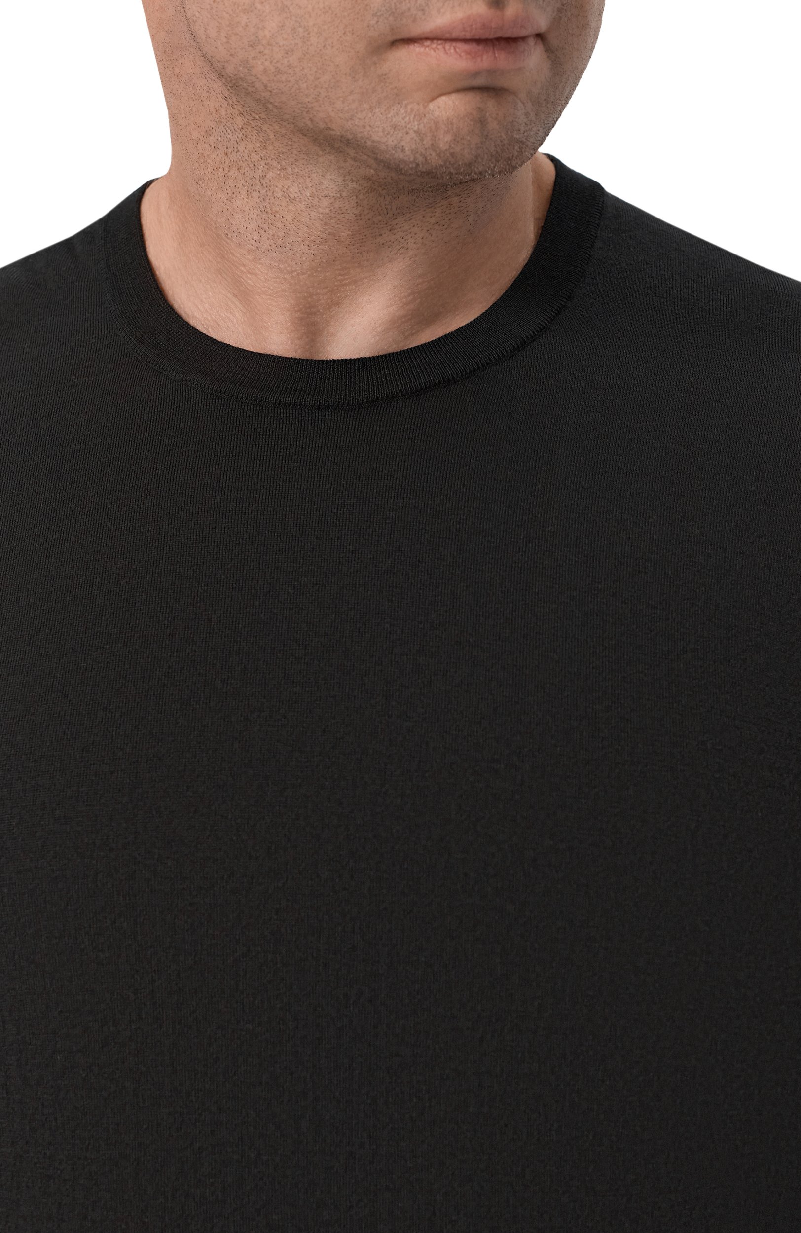 Шерстяной джемпер DOLCE & GABBANA черного цвета по цене 99950 руб., арт. GXX02T/JDVNI, фото 5 Шерстяной джемпер DOLCE & GABBANA, арт. GXX02T/JDVNI, фото 5