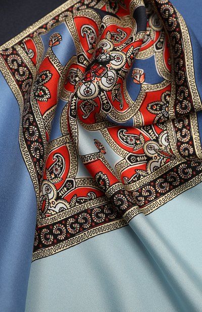 Шелковый платок GUCCI синего цвета по цене 22320 руб., арт. 655698 4G001, фото 2 Шелковый платок GUCCI, арт. 655698 4G001, фото 2