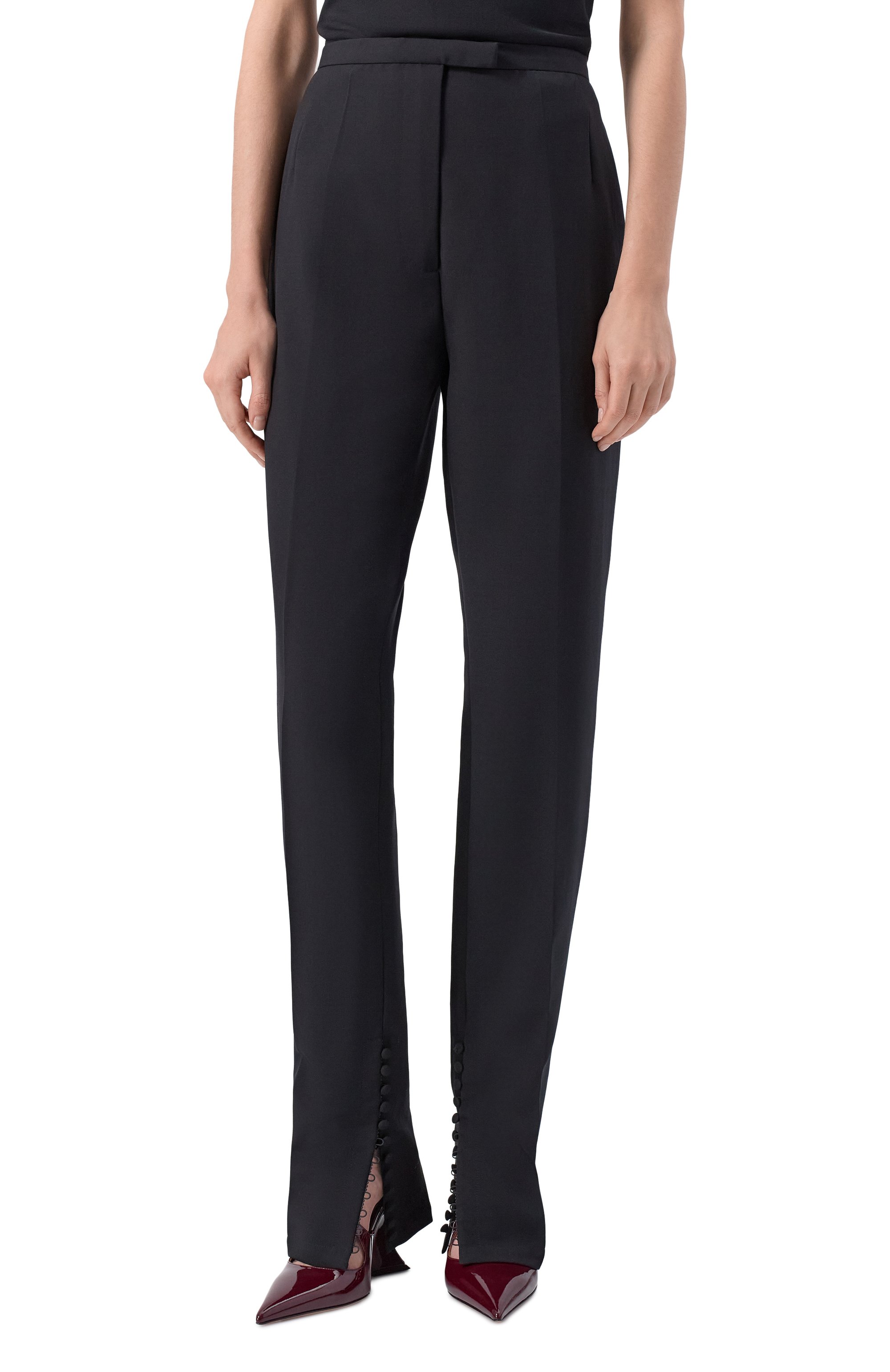 Шерстяные брюки DRIES VAN NOTEN черного цвета по цене 109000 руб., арт. 252-010951-2249, фото 3 Шерстяные брюки DRIES VAN NOTEN, арт. 252-010951-2249, фото 3