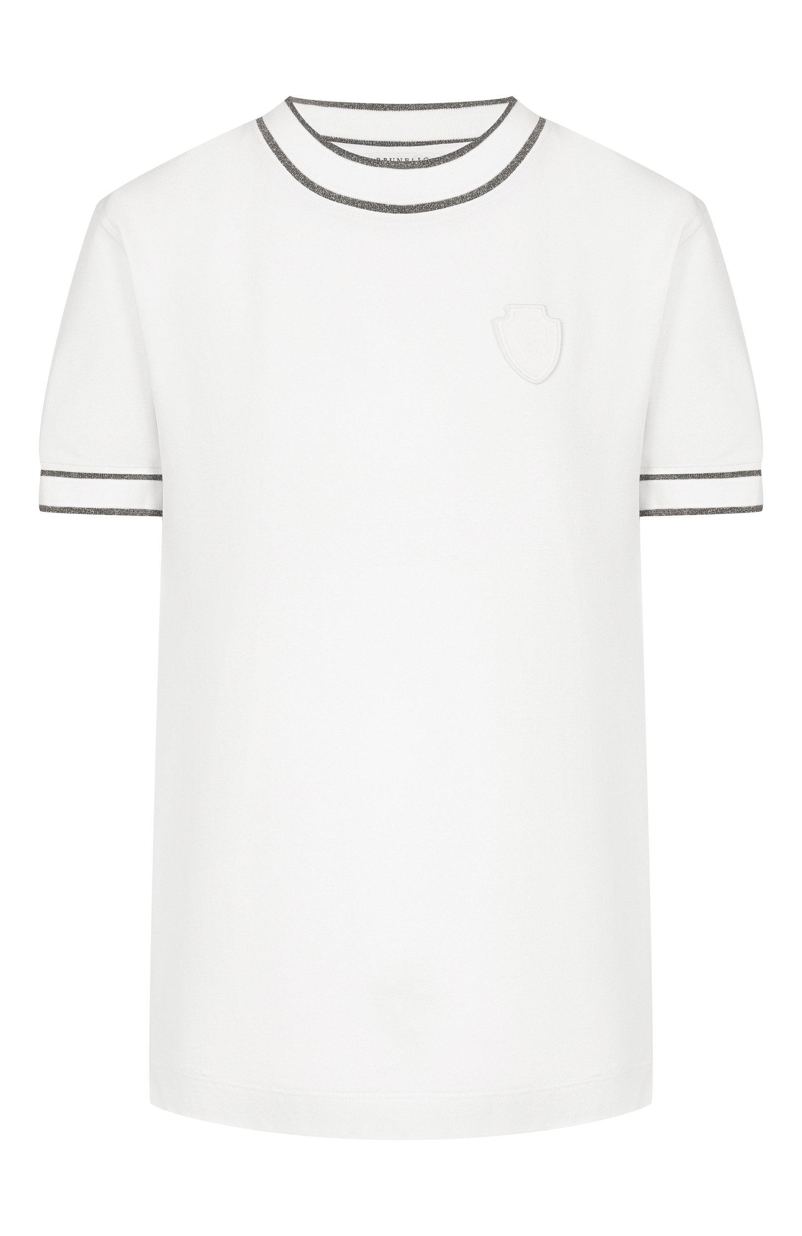 Хлопковая футболка BRUNELLO CUCINELLI белого цвета по цене 105500 руб., арт. ML944VL500, фото 1 Хлопковая футболка BRUNELLO CUCINELLI, арт. ML944VL500, фото 1
