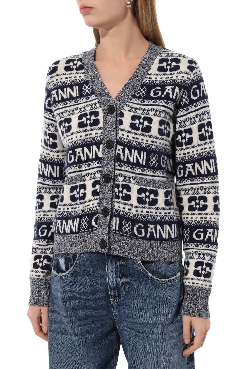 Шерстяной кардиган GANNI, арт. K2093, фото 3