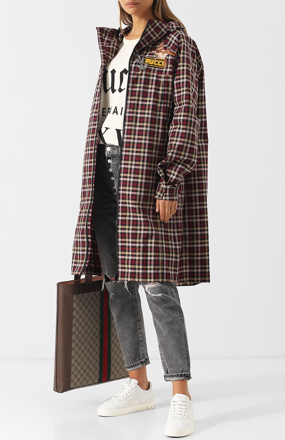 Пальто с капюшоном и декоративной отделкой GUCCI, арт. 523865/ZLK80, фото 2