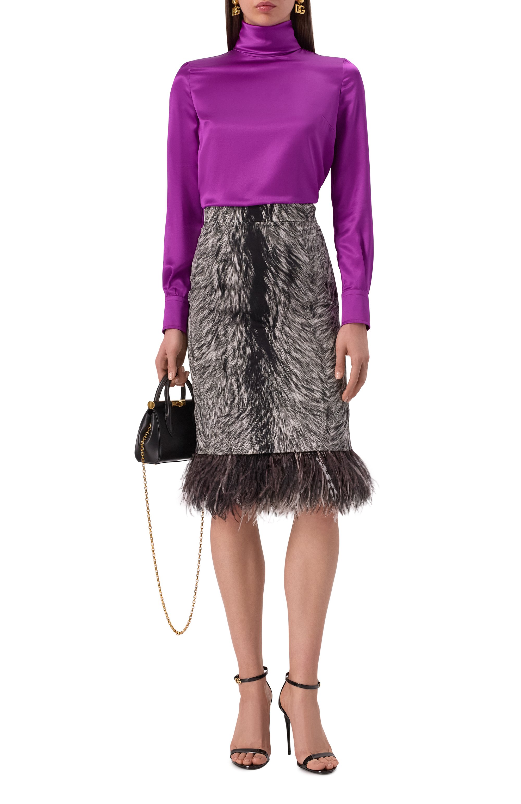 Атласный топ DOLCE & GABBANA, арт. F7AN6T/FU1AU, фото 2