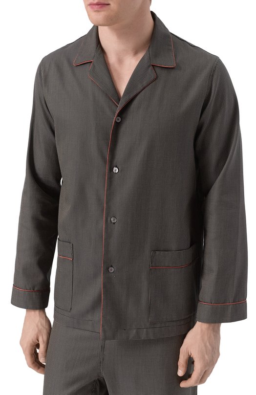 Хлопковая пижама Frette 25100824 00F 00947 Серый  25100824 00F 00947 Фото 3