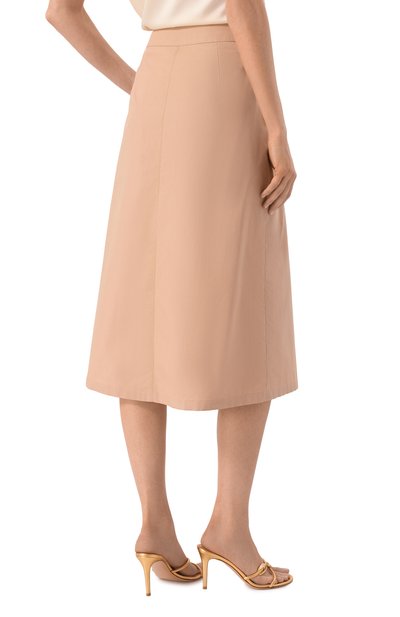 Хлопковая юбка ELIE SAAB бежевого цвета по цене 208000 руб., арт. SK259/P0023, фото 4 Хлопковая юбка ELIE SAAB, арт. SK259/P0023, фото 4