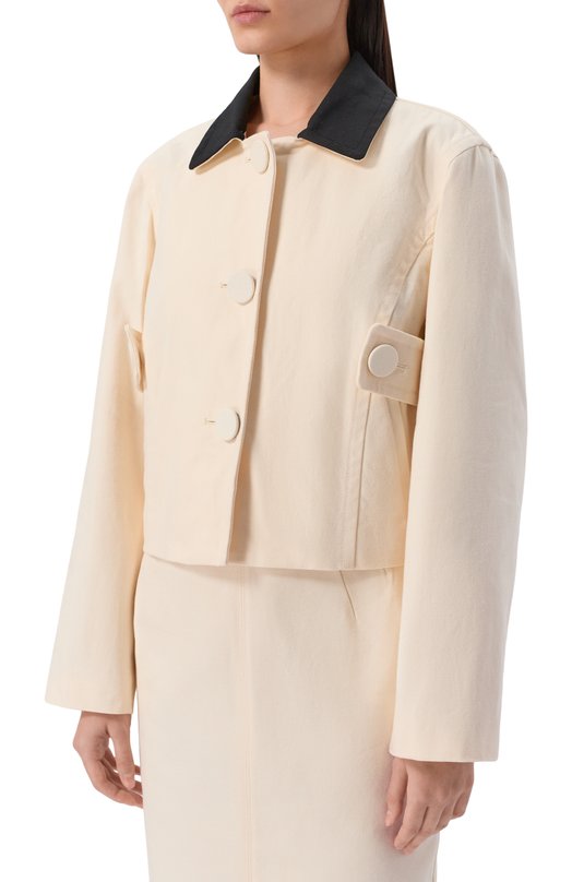 Хлопковый жакет N21 0011/0212 Кремовый  0011/0212 Фото 3