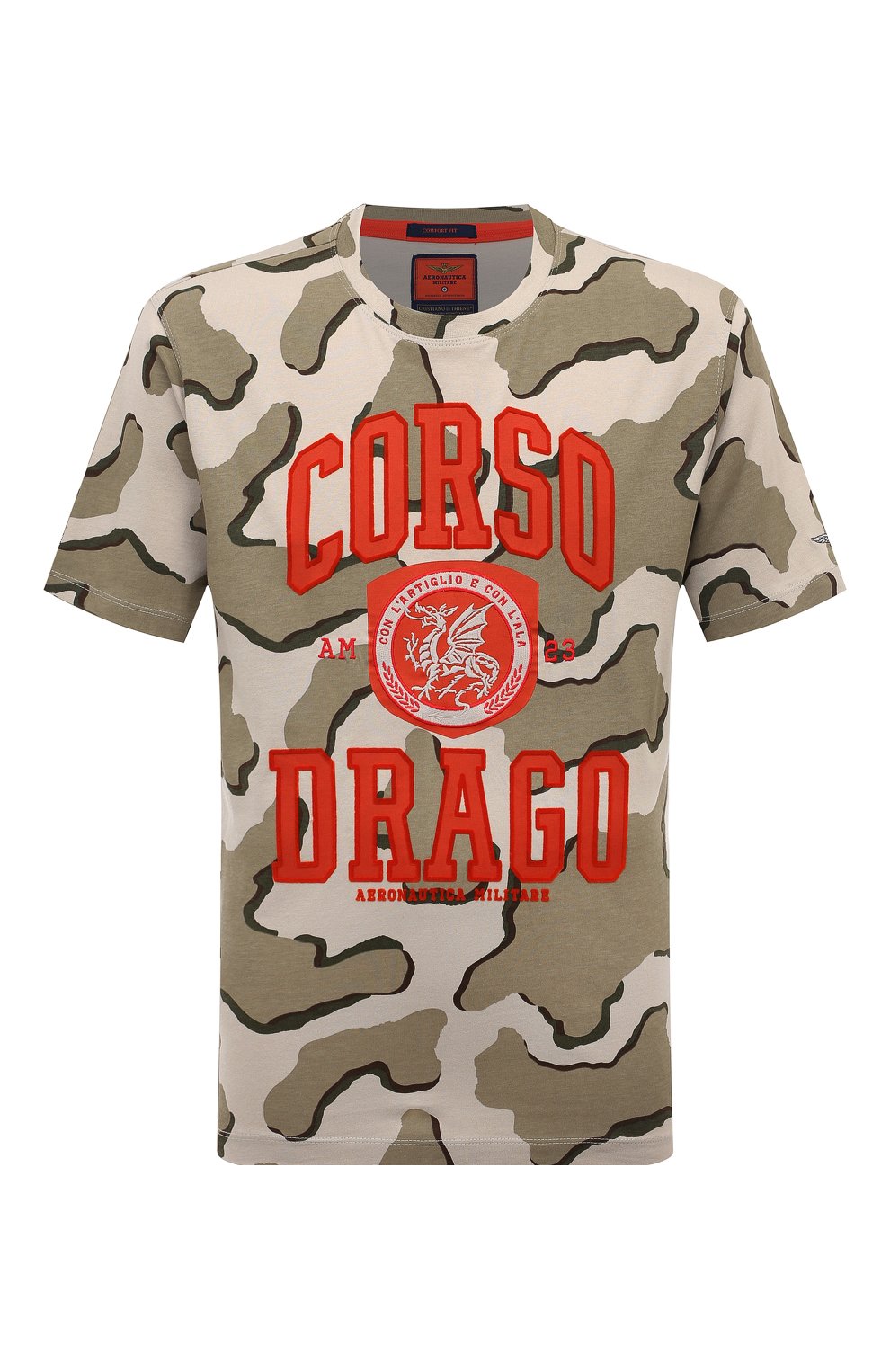 Хлопковая футболка AERONAUTICA MILITARE, арт. 242TS2304J614, фото 1