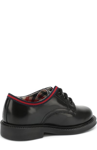 Кожаные дерби с контрастной отделкой GUCCI, арт. 477537/D7310, фото 3