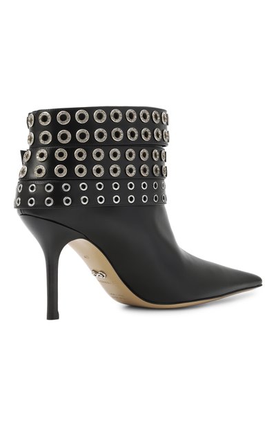 Кожаные ботильоны buckle belt MACH & MACH, арт. FW25-S0974-95-VCL-BLK, фото 5