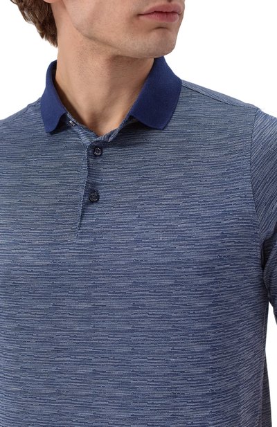 Шелковое поло ZILLI синего цвета по цене 107500 руб., арт. KBP002M0600VZLU00, фото 5 Шелковое поло ZILLI, арт. KBP002M0600VZLU00, фото 5