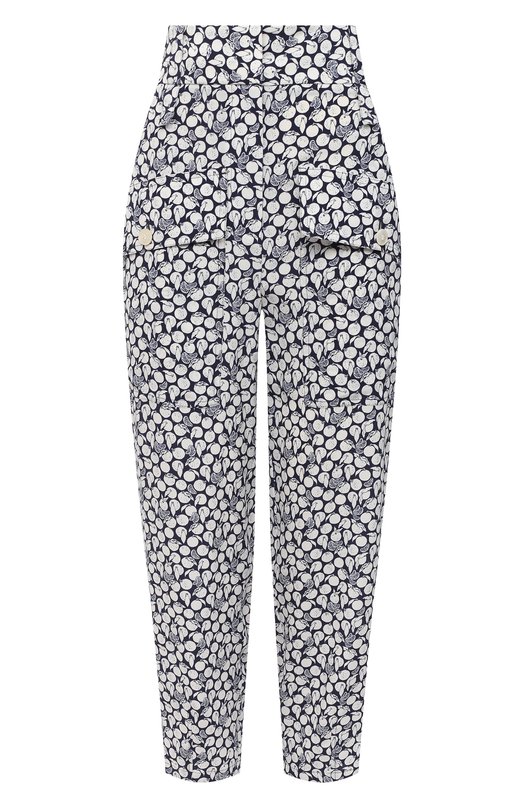 

Шелковые брюки Stella McCartney, Синий