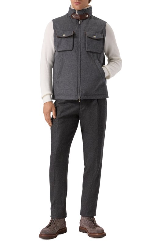 Замшевые ботинки Urban Outdoor Brunello Cucinelli MZUNVJW717 Коричневый  MZUNVJW717 Фото 2