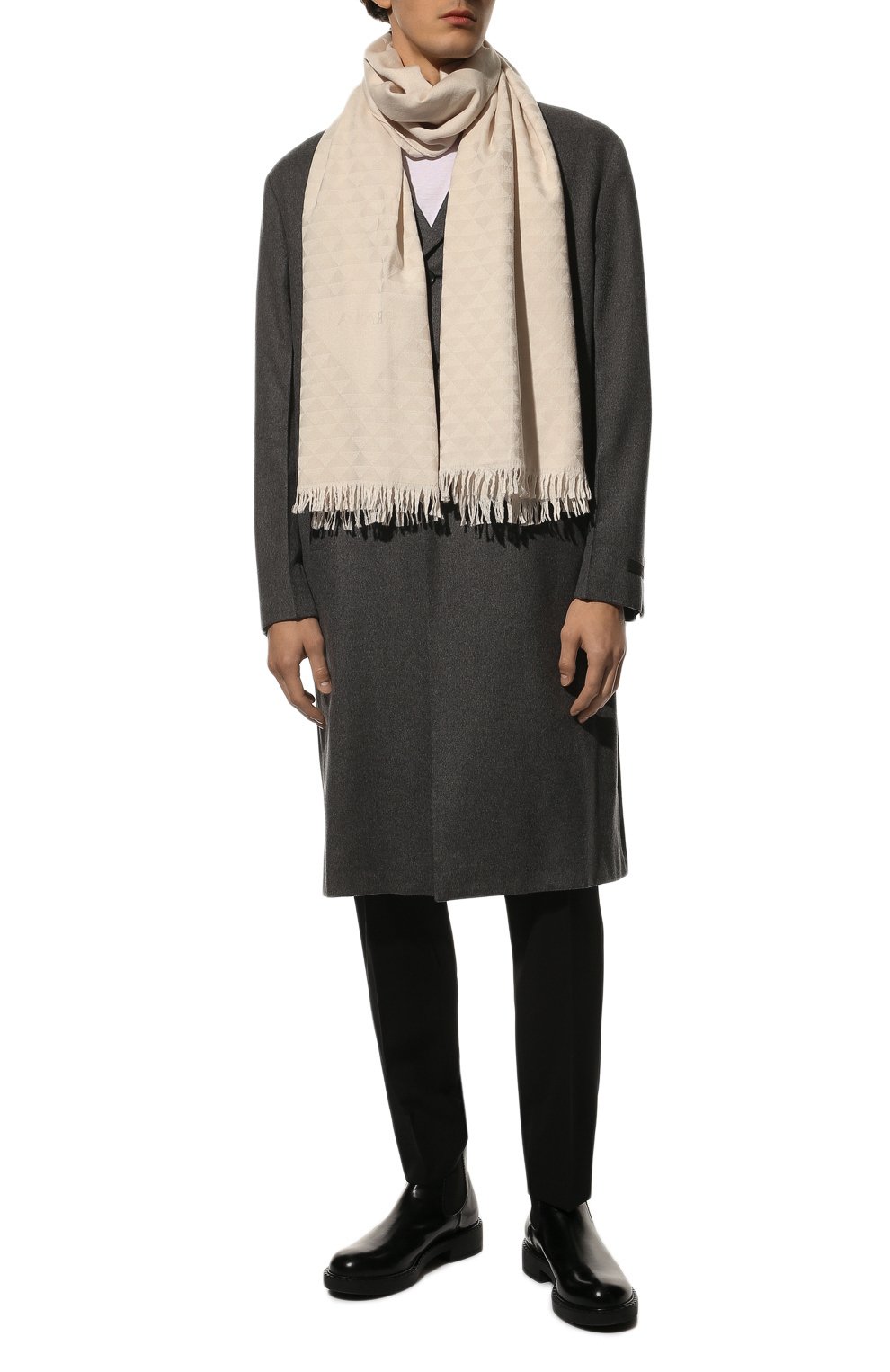 Шарф из кашемира и шелка PRADA, арт. 1FS010-2D3F-F0K74, фото 3