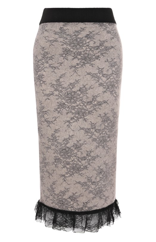 Шерстяная юбка Nina Ricci 25AMJU003/ML0584 Серый 25AMJU003/ML0584