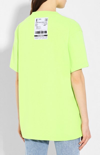 Футболка VETEMENTS, арт. SS20TR305 1610/W/FLU0 GREEN, фото 4