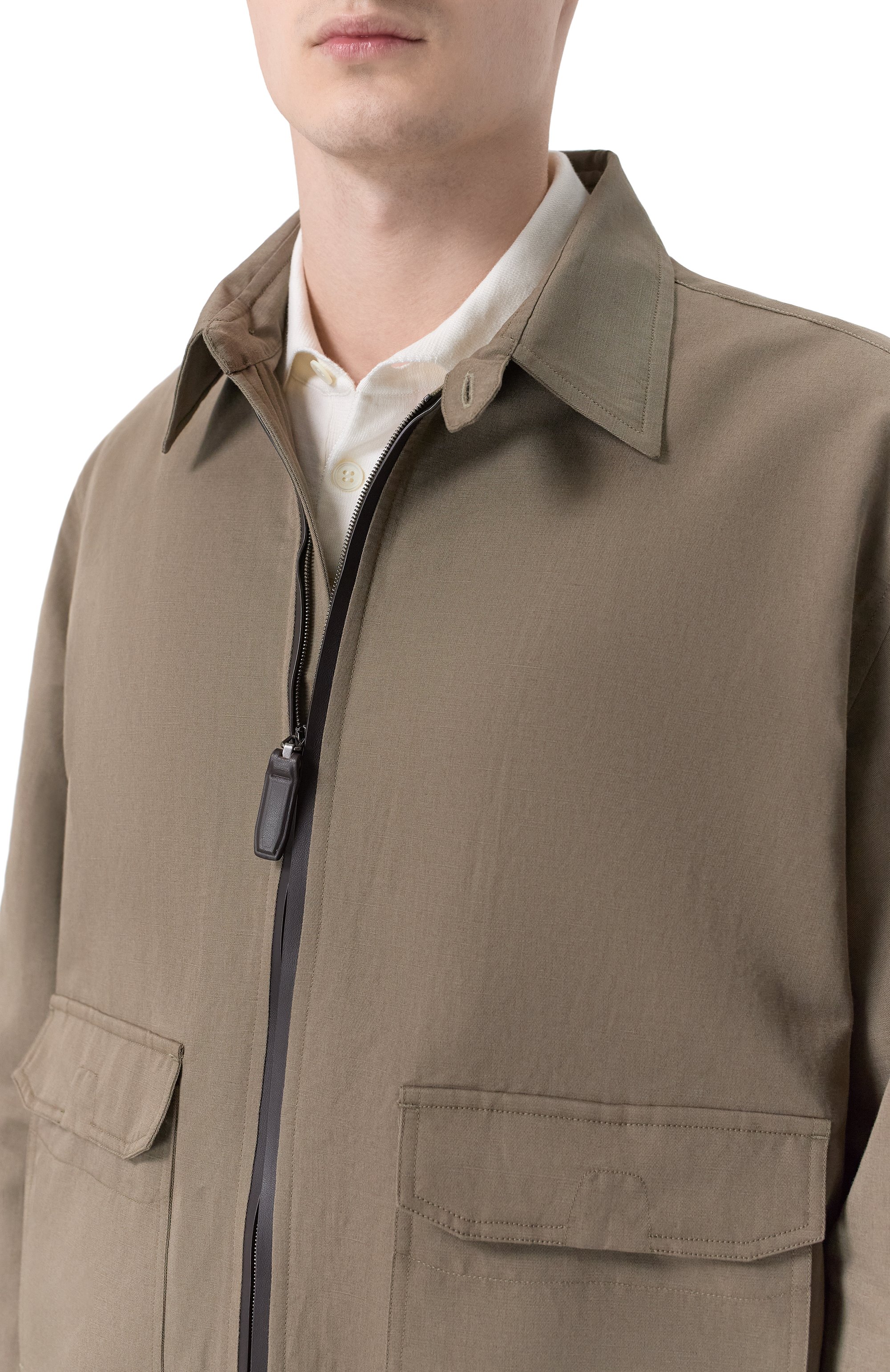 Бомбер изо льна и хлопка BRIONI, арт. SLWF0L/PA106, фото 5