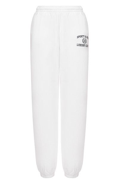 Женские хлопковые джоггеры SPORTY AND RICH, арт. PA0717842WH01/S&amp;R LUXURY CLUB SWEATPANTS