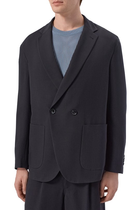 Шелковый пиджак Giorgio Armani GM003228/TE20294 Чёрный  GM003228/TE20294 Фото 3