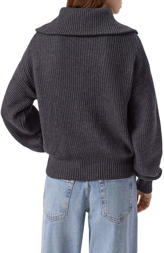 Шерстяной свитер Officine Generale W25WKNT313 Серый  W25WKNT313 Фото 4